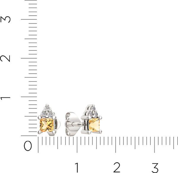 Изображение товара Серьги из серебра ZORKA 0310536 (с фианитами)