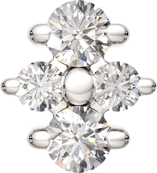 Изображение товара Моносерьга из белого золота ZORKA 3D00413.14K.W (с бриллиантами)