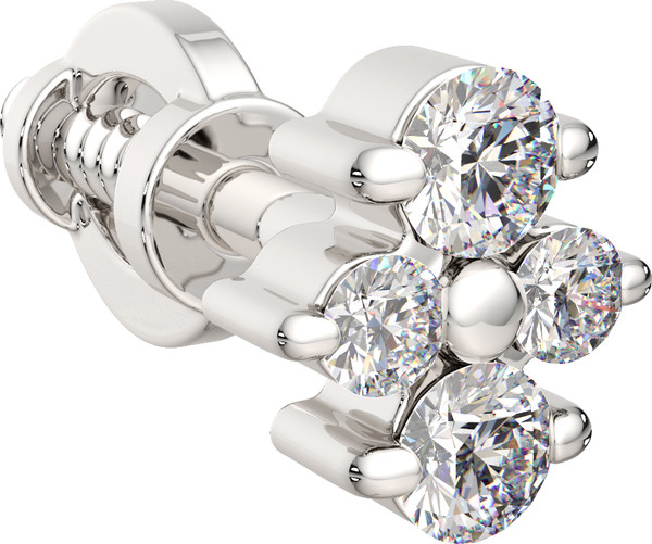 Изображение товара Моносерьга из белого золота ZORKA 3D00413.14K.W (с бриллиантами)