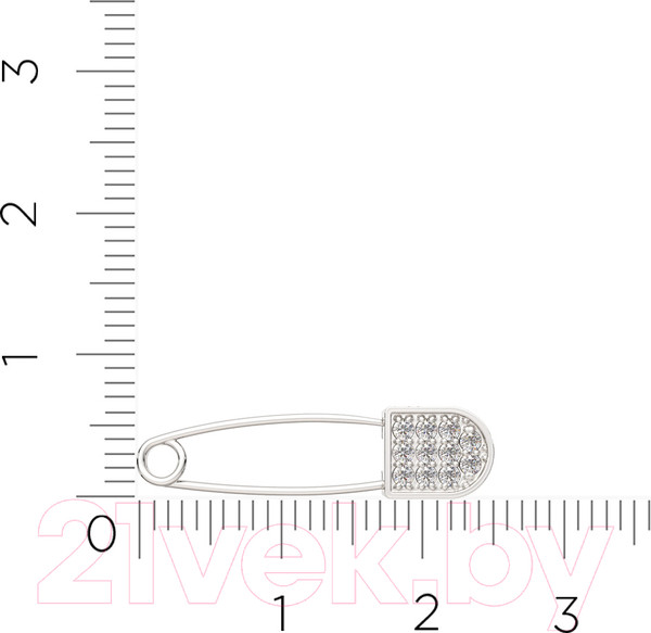 Изображение товара Брошь из серебра ZORKA 0940009.ZZ (с фианитами)