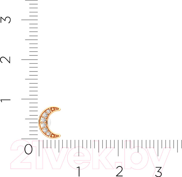 Изображение товара Моносерьга из розового золота ZORKA 310461S.9K.R (с фианитами)