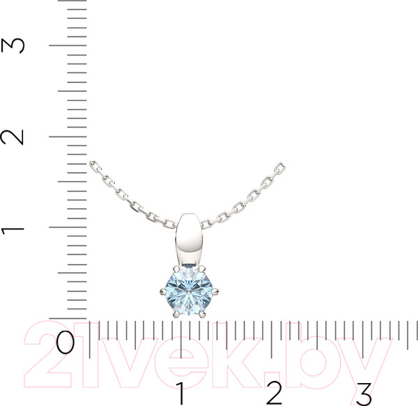 Изображение товара Колье из серебра ZORKA 05S4036.ZZ (45см, с топазом)