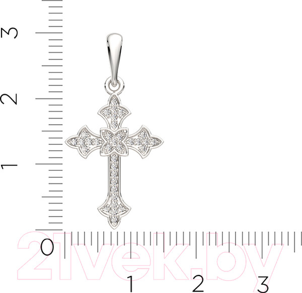 Изображение товара Крестик из серебра ZORKA 0440361.ZZ (с фианитами)