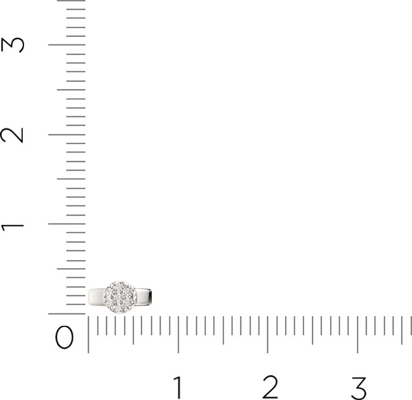Изображение товара Моносерьга из белого золота ZORKA 3D00456.14K.W (с бриллиантом)