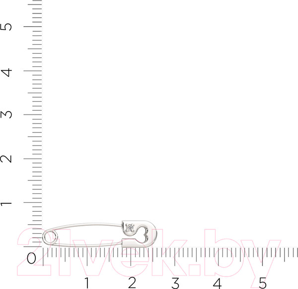 Изображение товара Брошь из серебра ZORKA 09D0004 (с бриллиантом)