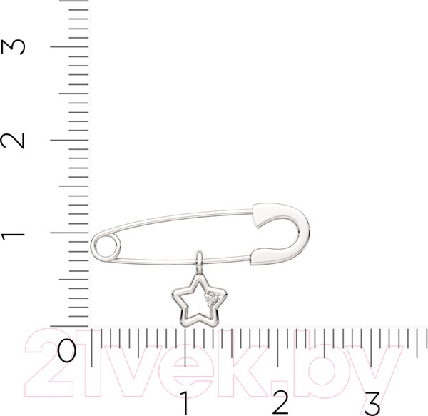 Изображение товара Брошь из серебра ZORKA 0940011 (с фианитом)