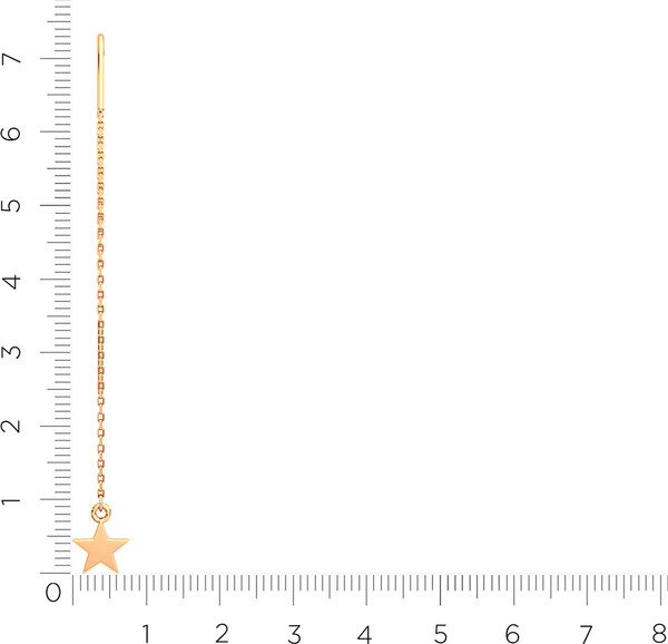 Изображение товара Моносерьга из розового золота ZORKA 300246.9K.R