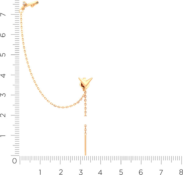 Изображение товара Моносерьга из розового золота ZORKA 310930.9K.R (с фианитом)