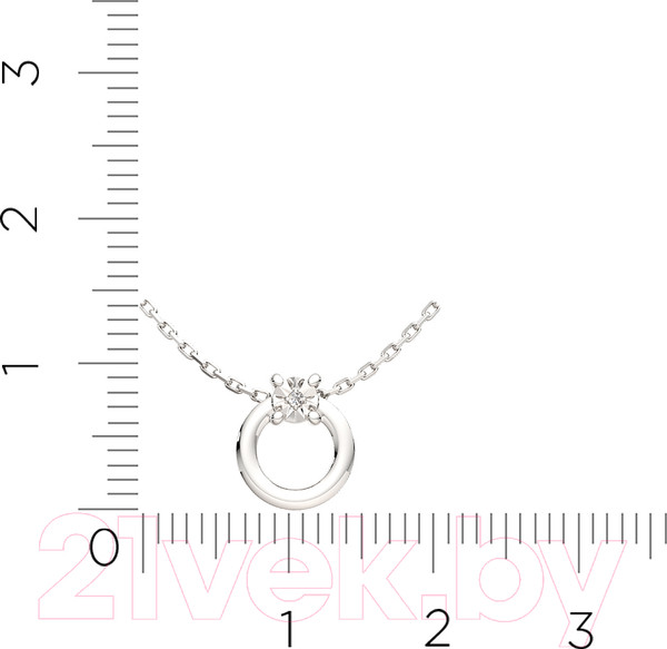 Изображение товара Колье из серебра ZORKA 05D0120.ZZ (45см, с бриллиантом)