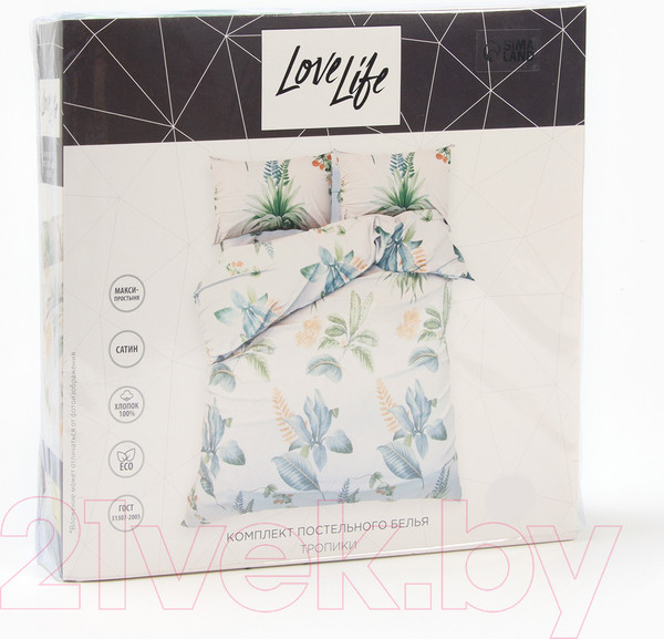 Изображение товара Комплект постельного белья Love Life Тропики 2сп / 10416703