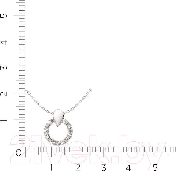 Изображение товара Колье из серебра ZORKA 0550732.ZZ (45см, с фианитами)