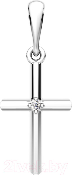 Изображение товара Крестик из белого золота ZORKA 4D00148.14K.W.ZZ (с бриллиантом)