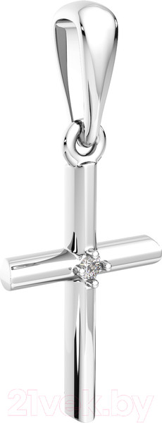 Изображение товара Крестик из белого золота ZORKA 4D00148.14K.W.ZZ (с бриллиантом)