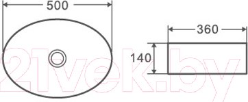 Изображение товара Умывальник D&K Matrix DT1390316 (белый)