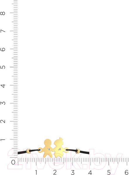 Изображение товара Браслет из розового золота ZORKA 6D0058-9K (18см, с бриллиантом)
