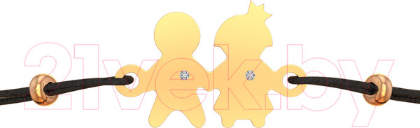 Изображение товара Браслет из розового золота ZORKA 6D0058-9K (18см, с бриллиантом)