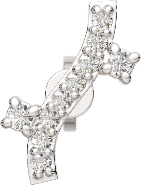 Изображение товара Моносерьга из белого золота ZORKA 3D00449.14K.W (с бриллиантами)