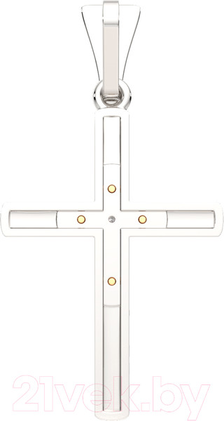 Изображение товара Крестик из серебра ZORKA 04D0007.G14K (с бриллиантом)