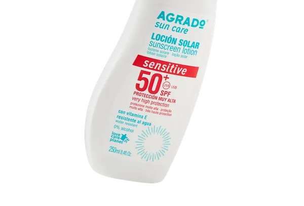 Изображение товара Лосьон солнцезащитный Agrado для чувствительной кожи SPF50+ (250мл)