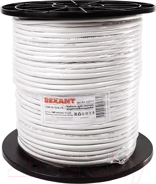 Изображение товара Кабель Rexant 01-4101-1 (200м, белый)
