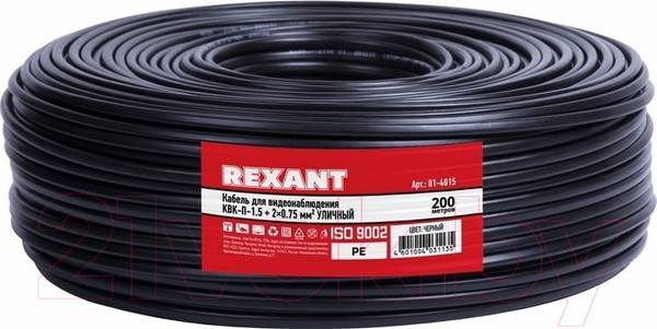 Изображение товара Кабель Rexant 01-4015 (200м, черный)