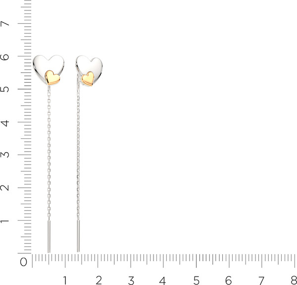 Изображение товара Серьги из серебра ZORKA 0300412.G14K.ZZ (с золотой вставкой)