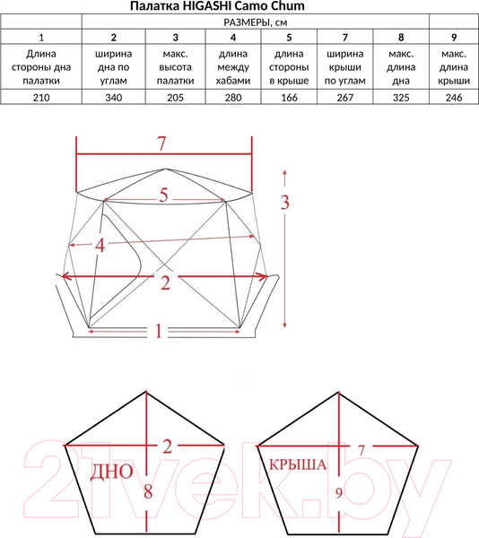 Изображение товара Палатка Higashi Camo Chum / 01402