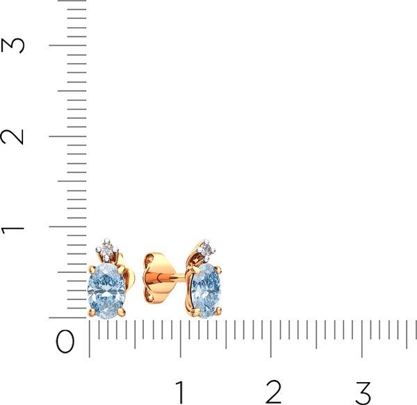 Изображение товара Серьги из розового золота ZORKA 3S40190.14K.R (с топазами и фианитами)