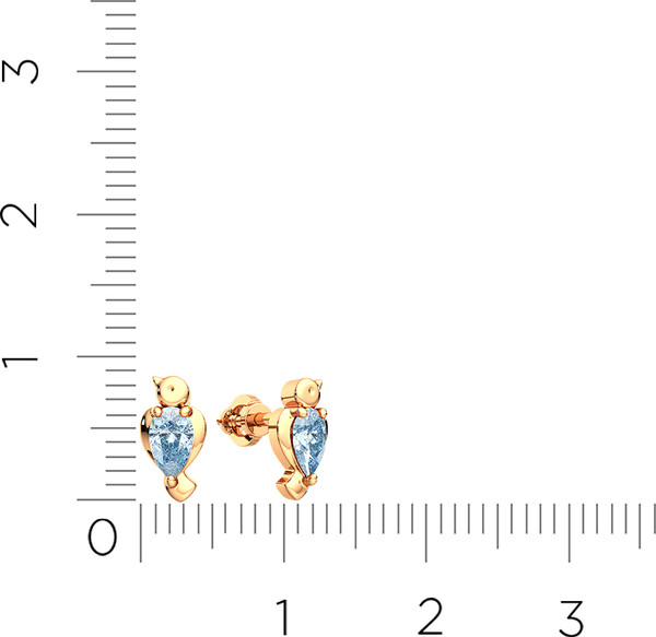 Изображение товара Серьги из розового золота ZORKA 3S40192.14K.R (с топазами)