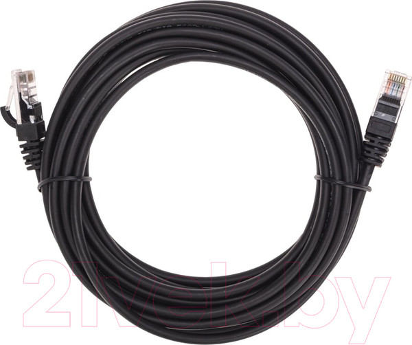 Изображение товара Кабель Rexant U/UTP CAT 5e RJ45-RJ45 26AWG LSZH / 02-0102-5 (5м,черный)
