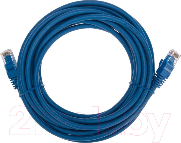 Изображение товара Кабель Rexant U/UTP CAT 6 RJ45-RJ45 26AWG LSZH / 02-0294-5 (5м,синий)