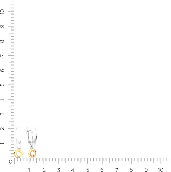 Изображение товара Серьги из серебра ZORKA 03D0029.G14K.ZZ (с золотой вставкой и бриллиантами)