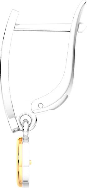 Изображение товара Серьги из серебра ZORKA 03D0029.G14K.ZZ (с золотой вставкой и бриллиантами)