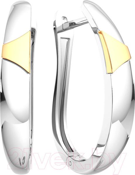 Изображение товара Серьги из серебра ZORKA 0300107.G14K (с золотой вставкой)