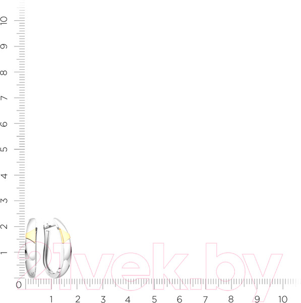 Изображение товара Серьги из серебра ZORKA 0300107.G14K (с золотой вставкой)