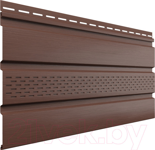 Изображение товара Софит для крыши Технониколь Оптима частично перфорированный / 4523454 (3м, каштан)