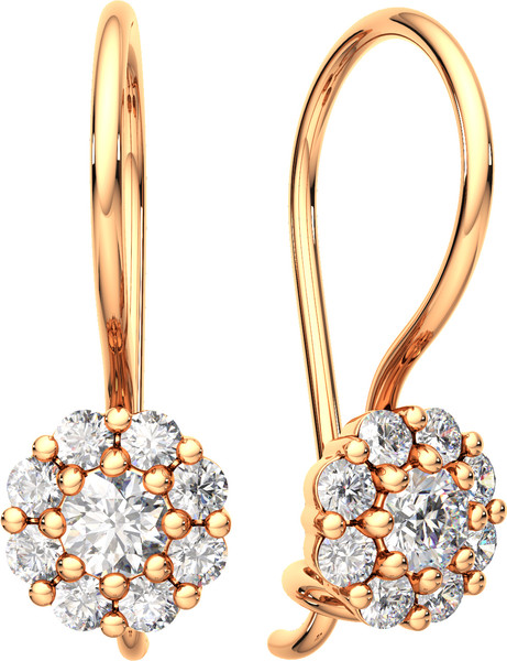 Изображение товара Серьги из розового золота ZORKA 310114А (с фианитами)