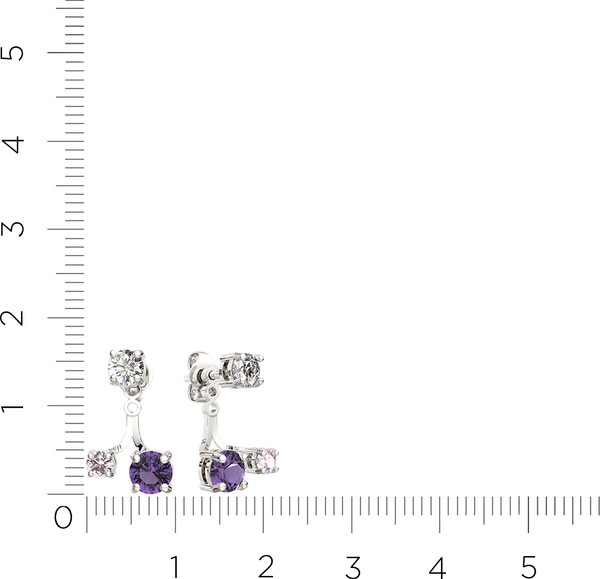 Изображение товара Серьги из серебра ZORKA 0310555 (с фианитами)