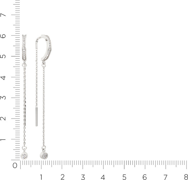 Изображение товара Серьги из серебра ZORKA 03101100 (с фианитами)