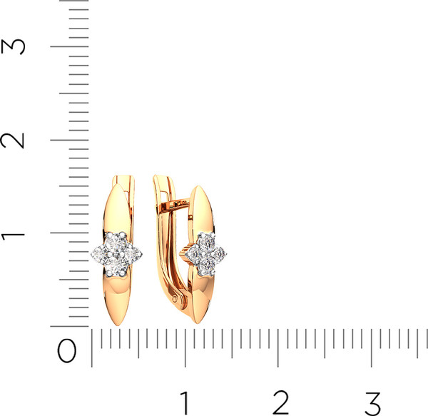 Изображение товара Серьги из розового золота ZORKA 3101579.14K.R (с фианитами)