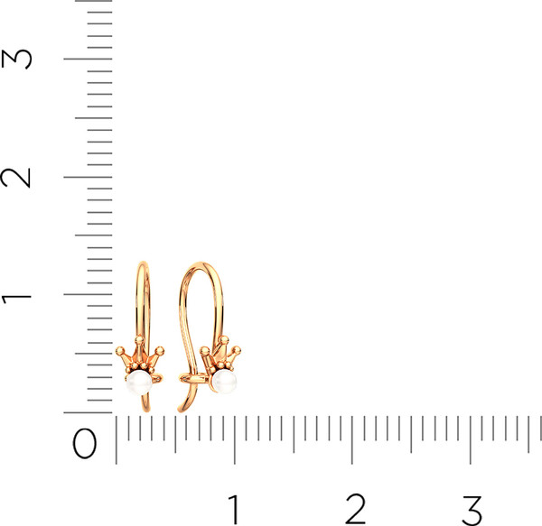 Изображение товара Серьги из розового золота ZORKA 310754.14K.R (с жемчугом)