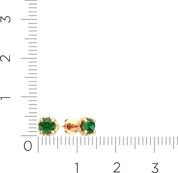 Изображение товара Серьги из розового золота ZORKA 3L2001.14K.R (с изумрудами)