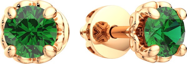 Изображение товара Серьги из розового золота ZORKA 3L2001.14K.R (с изумрудами)