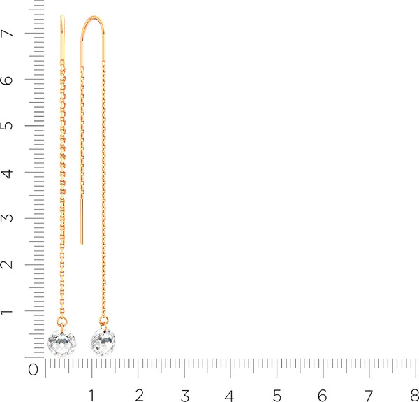 Изображение товара Серьги из розового золота ZORKA 310824.9K.R (с фианитами)