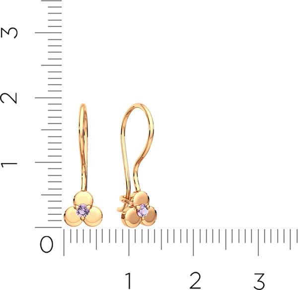 Изображение товара Серьги из розового золота ZORKA 3101623.14K.R (с фианитами)