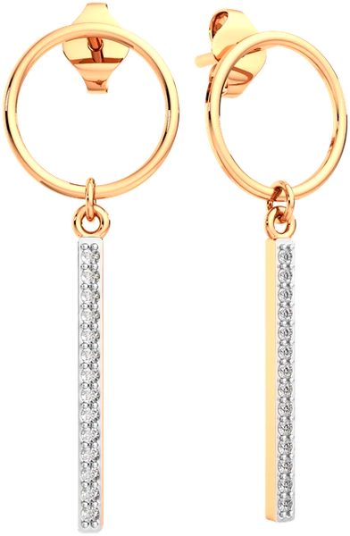 Изображение товара Серьги из розового золота ZORKA 3101219.9K.R (с фианитами)