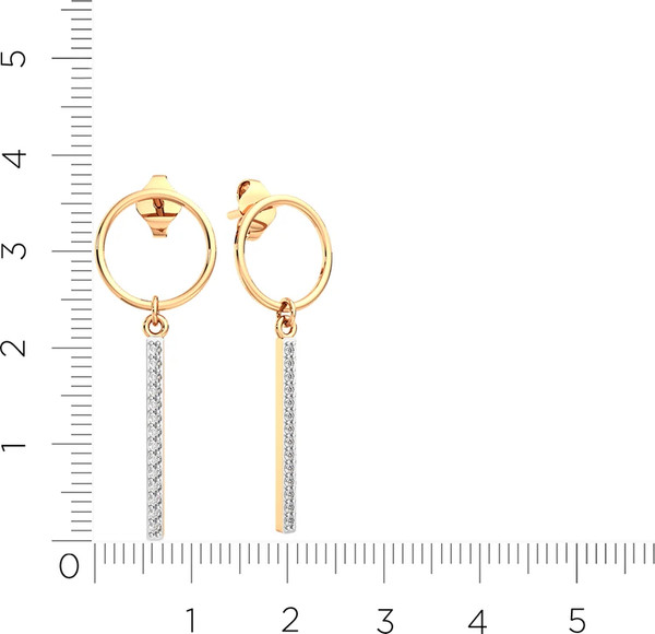 Изображение товара Серьги из розового золота ZORKA 3101219.9K.R (с фианитами)