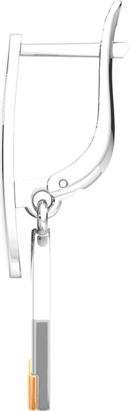Изображение товара Серьги из серебра ZORKA 0300129.G14K (с золотой вставкой)