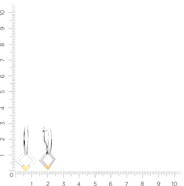 Изображение товара Серьги из серебра ZORKA 0300129.G14K (с золотой вставкой)
