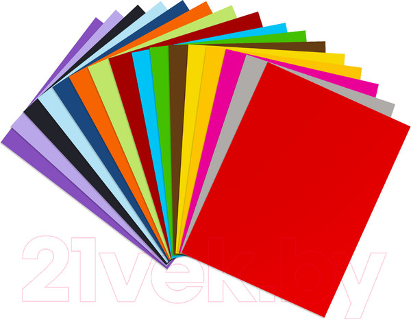 Изображение товара Набор цветной бумаги Brauberg Тонированная в массе / 115089 (16цв)